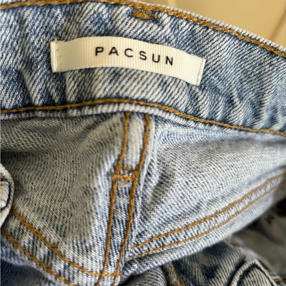 PacSun High Rise Straight Raw Hem Jeans